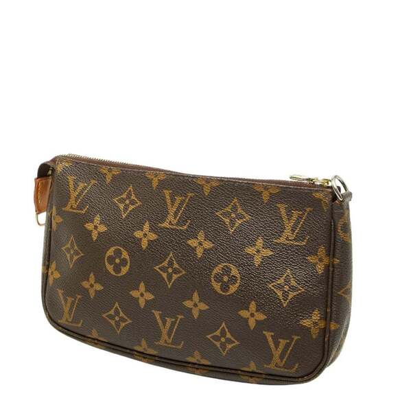 LOUIS VUITTON Brown Monogram Leather Pochette Shoulder Bag - Picture 2 of 11